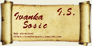 Ivanka Šošić vizit kartica